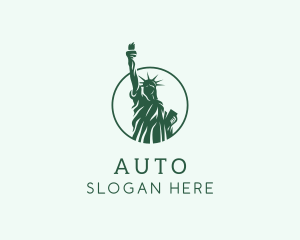 Silhouette Statue of Liberty  Logo