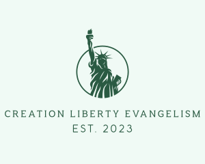 Silhouette Statue of Liberty  logo design