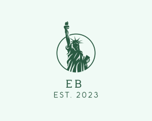 United States - Silhouette Statue of Liberty logo design