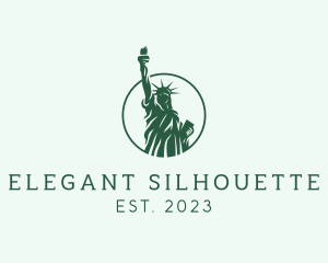 Silhouette Statue of Liberty  logo design