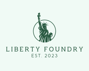 Silhouette Statue of Liberty  logo design