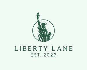 Silhouette Statue of Liberty  logo design