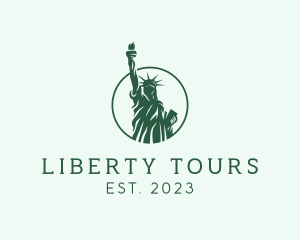 Statue Of Liberty - Silhouette Statue of Liberty logo design