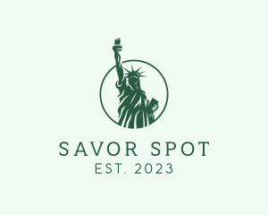 Silhouette Statue of Liberty  logo design