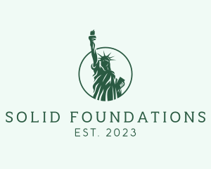 Tourist Attraction - Silhouette Statue of Liberty logo design