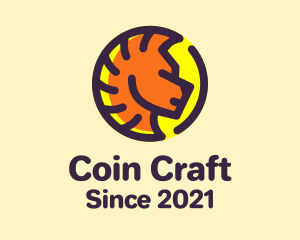 Lion Head Coin logo design