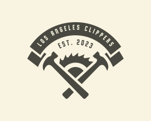Carpentry Hammer Saw Blade  Logo