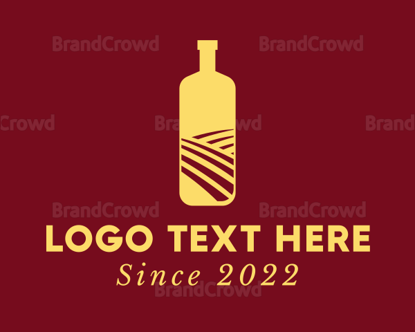 Gold Bottle Drink Logo