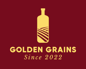 Grains - Gold Bottle Drink logo design