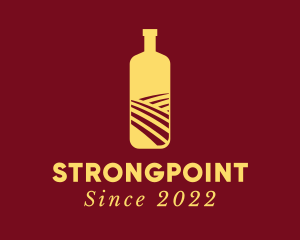 Crops - Gold Bottle Drink logo design