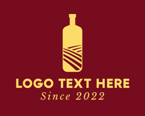 Drink - Gold Bottle Drink logo design