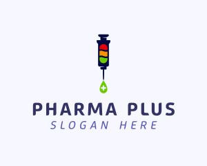 Drugs - Medical Vaccine Injection Syringe logo design