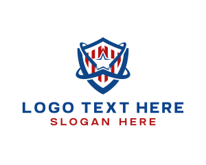 Usa - Football Flag Shield logo design