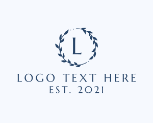 Arrangement - Ornamental Leaves Wreath logo design