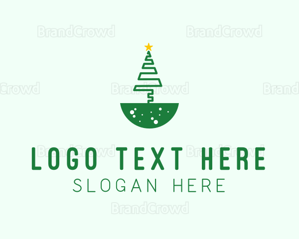 Holiday Christmas Tree Logo