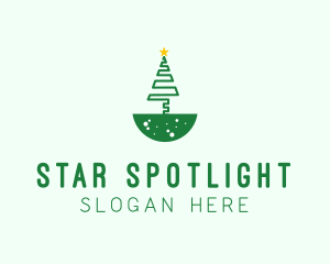 Holiday Christmas Tree logo design