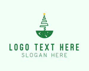 Holiday Christmas Tree Logo