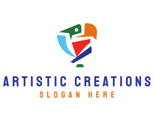 Artistic Creative Bird logo design