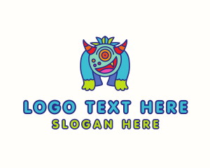Kindergarten - Giant Monster Beast logo design