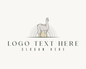 Zoo - Wildlife Zoo Llama logo design