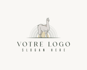 Wildlife Zoo Llama Logo