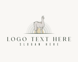 Wild - Wildlife Zoo Llama logo design