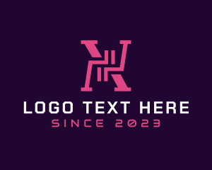 Futuristic Letter X Company logo design