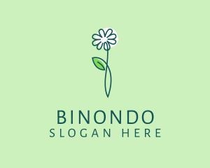 Monoline - Minimalist Leaf Flower logo design