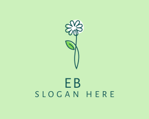 Flowering - Minimalist Leaf Flower logo design
