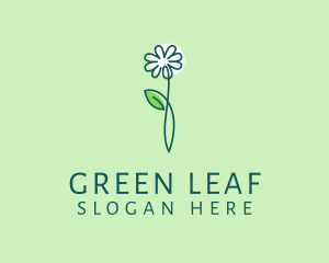 Minimalist Leaf Flower logo design