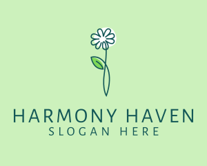 Flower Shop - Minimalist Leaf Flower logo design