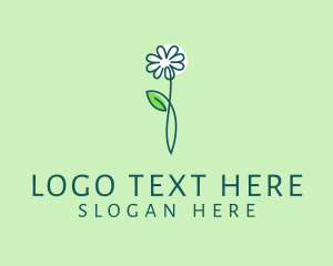 Daisy - Minimalist Leaf Flower logo design