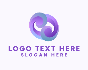 3d - Cloud Wave 3D Business logo design