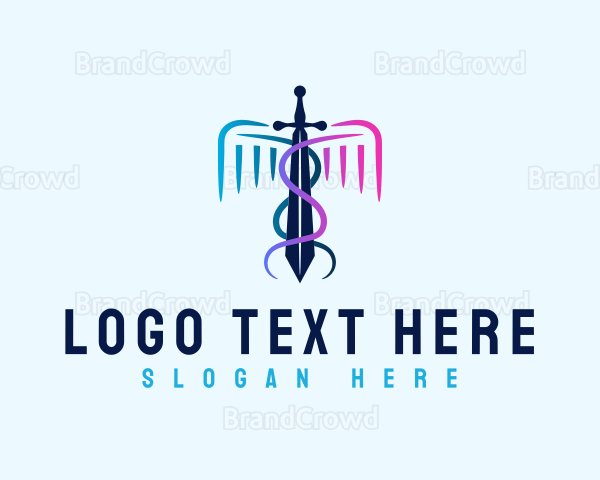 Caduceus Sword Medicine Logo