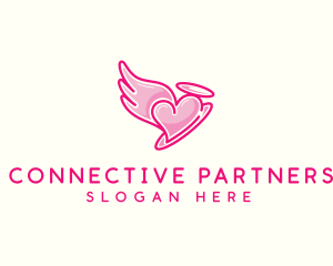 Relationship - Heart Halo Wing logo design