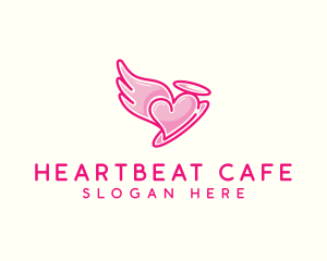Heart - Heart Halo Wing logo design
