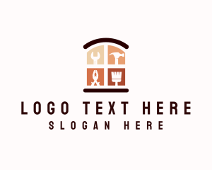 House - Maintenance Construction Tools logo design