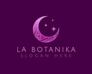 Bohemian - Floral Mystic Moon logo design