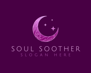 Healer - Floral Mystic Moon logo design