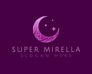 Floral Mystic Moon logo design