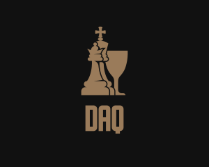 Tournament - King Queen Wine Glass logo design