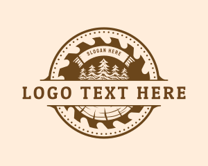 Wood Sawmill Workshop Logo