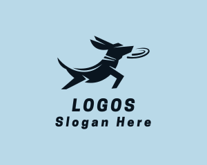 Pet Dog Frisbee  Logo
