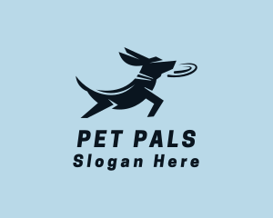 Pet Dog Frisbee  logo design