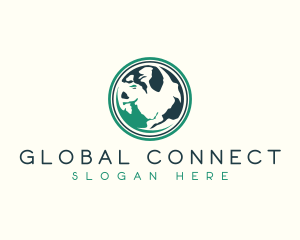 Global Earth Sphere logo design