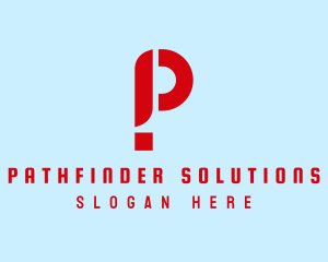 Exclamation Point Letter P  logo design