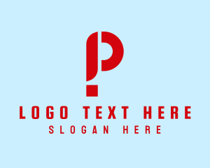 Tutorial Center - Exclamation Point Letter P logo design