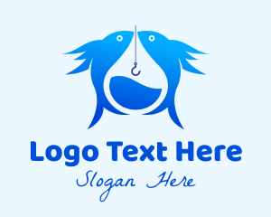 Fishing Vessel - Marine Fishing Hook logo design