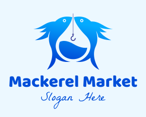 Marine Fishing Hook logo design