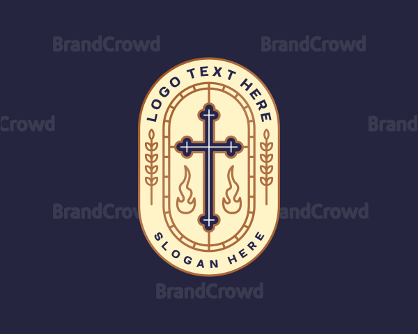 Cross Crucifix Church Logo